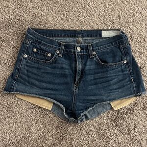 rag & bone Dark Blue Jean Shorts